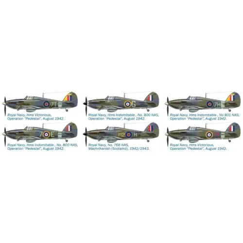 Збірна модель літака Збірна модель 1:48 літак Sea Hurricane Італері 2713 Sea Hurricane 1:48