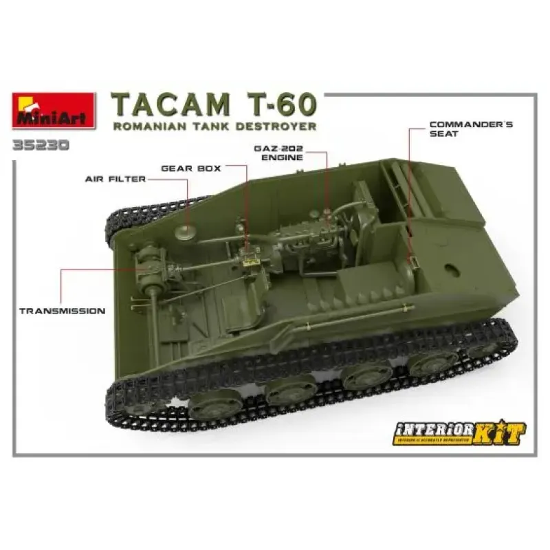 Румынская противотанковая САУ TACAM T-60 (с интерьером) 1:35