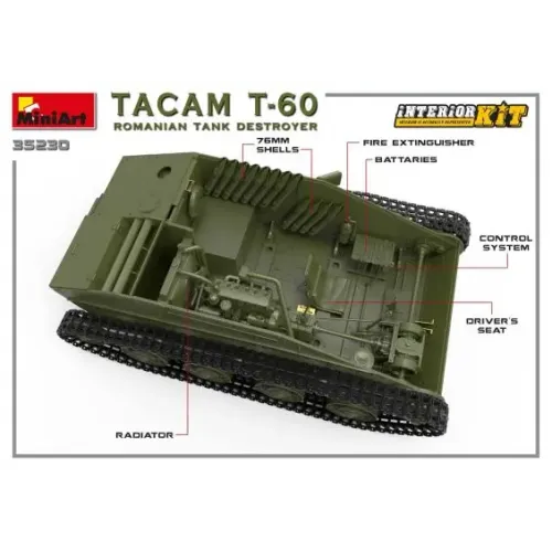 Румынская противотанковая САУ TACAM T-60 (с интерьером) 1:35