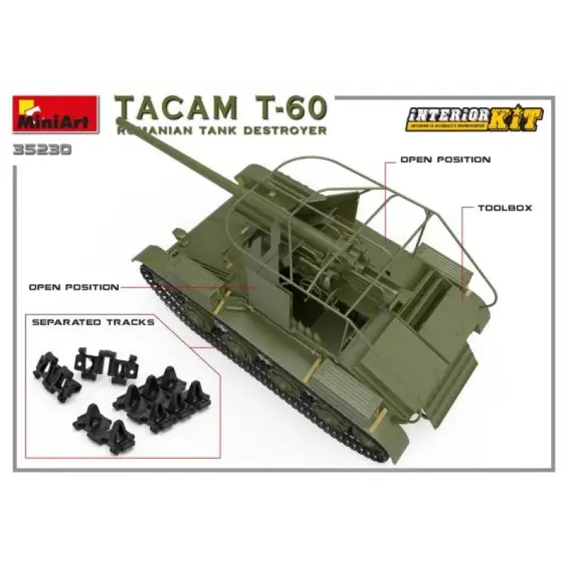 Румынская противотанковая САУ TACAM T-60 (с интерьером) 1:35