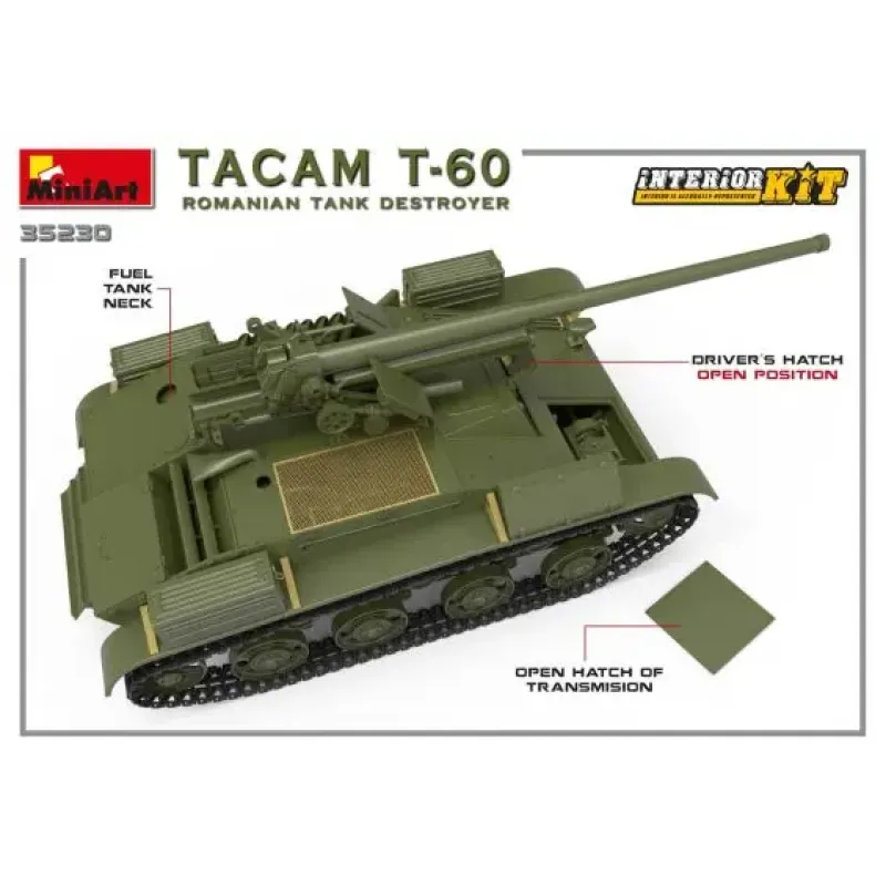 Румынская противотанковая САУ TACAM T-60 (с интерьером) 1:35