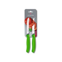 Набір ножів для томатів Victorinox SWISS CLASSIC 2 ножа 11см хвил зелен 6.7836.L114B