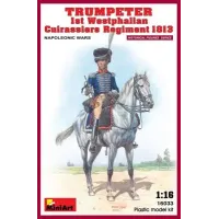 Сборная модель 1:16 Фигура Трубач 1-го Вестфальского Кирасирского Полка 1813 МиниАрт 16033
