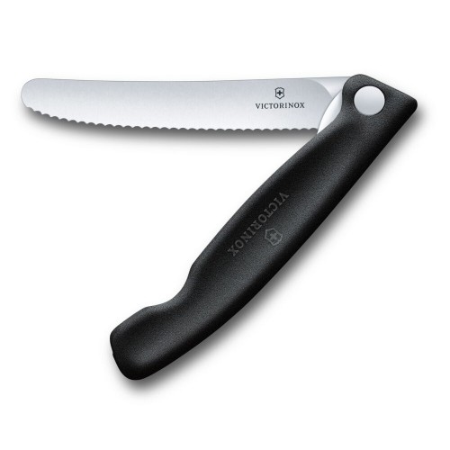 Складаний ніж для пікніка Victorinox Swiss Classic 11см хвил чорн 6.7833.F