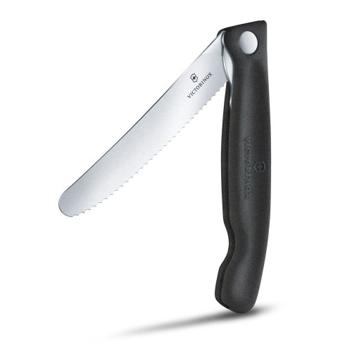 Складаний ніж для пікніка Victorinox Swiss Classic 11см хвил чорн 6.7833.F