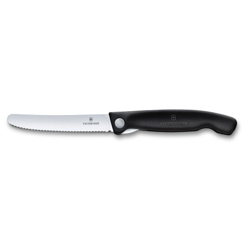 Складаний ніж для пікніка Victorinox Swiss Classic 11см хвил чорн 6.7833.F