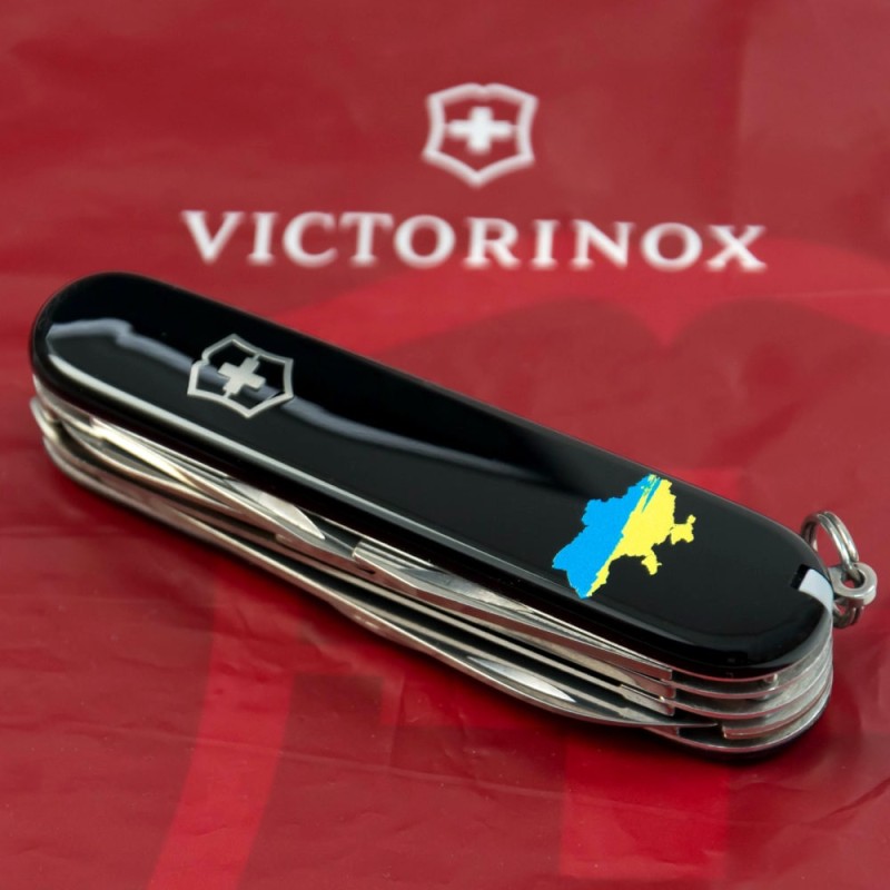 Швейцарский складной нож 91мм Victorinox HUNTSMAN UKRAINE 1.3713.3_T1166u