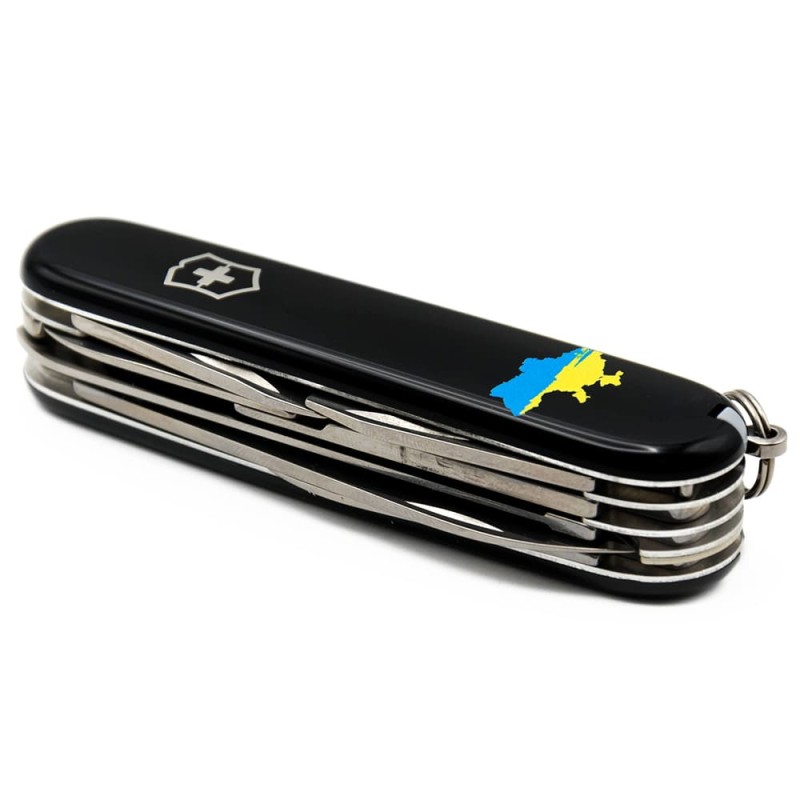 Швейцарский складной нож 91мм Victorinox HUNTSMAN UKRAINE 1.3713.3_T1166u