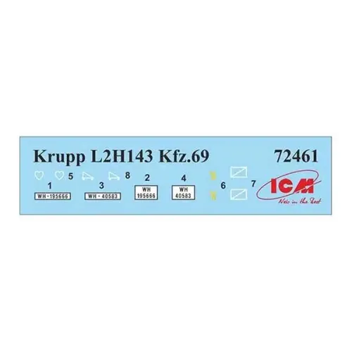 ICM72461 Krupp L2H143 Kfz.69 German tractor with PaK-36 gun
