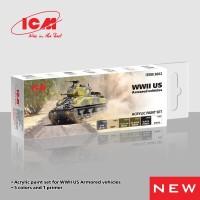 Набір акрилових фарб для бронетехніки США ICM3062