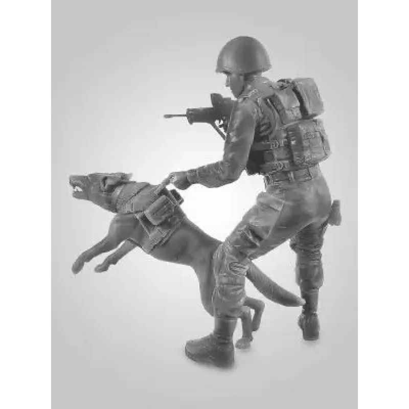 Збірна модель 1:16 Фігура Офіцер підрозділу К-9 IDF із собакою ICM 16102