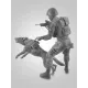 Сборная модель 1:16 Фигура Офицер подразделения К-9 IDF с собакой ICM 16102