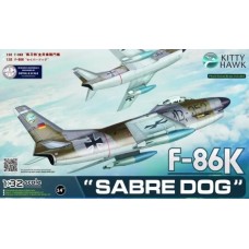 Сборная модель 1:32 Самолет F-86K "Sabre Dog" Зими KH32008