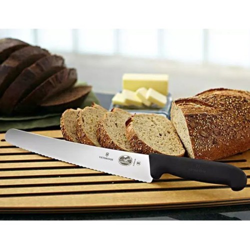 Кондитерський ніж Victorinox FIBROX 26см хвил чорн 5.2933.26