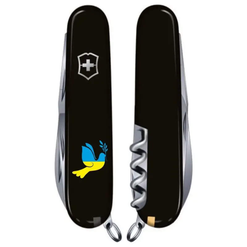 Швейцарский складной нож 91мм Victorinox CLIMBER UKRAINE 1.3703.3_T1036u