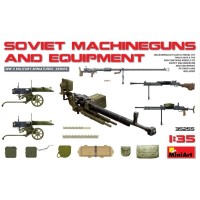 Сборная модель 1:35 Набор советские пулеметы и оборудование Миниарт 35255