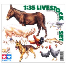 Tamiya — фигурки животных в масштабе 1:35 «Livestock» 35128