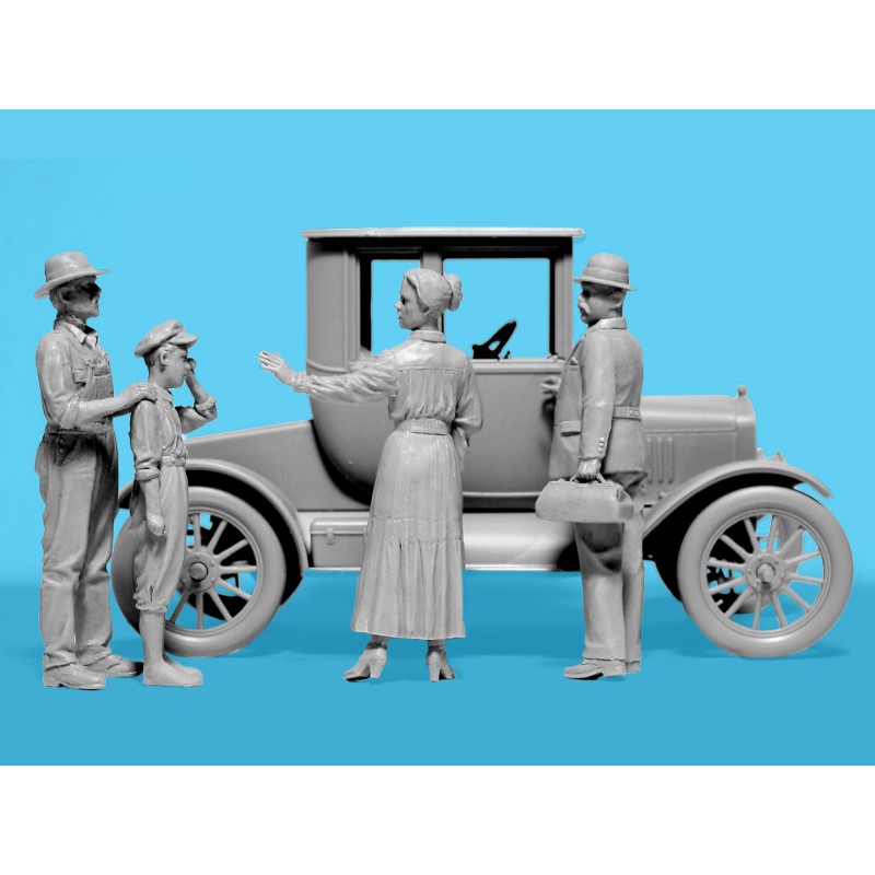 Збірна модель ICM автомобіль Ford Model T Doctors Coupe “Лікар за викликом” – масштаб 1:35 (35829)