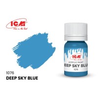 Акриловая краска Deep Sky Blue : Глубокий небесно-синий ICM1076