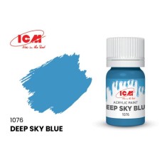 Акриловая краска Deep Sky Blue : Глубокий небесно-синий ICM1076