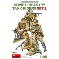  1:35 Фигуры Советская пехота на танке, набор 2 МиниАрт 35310