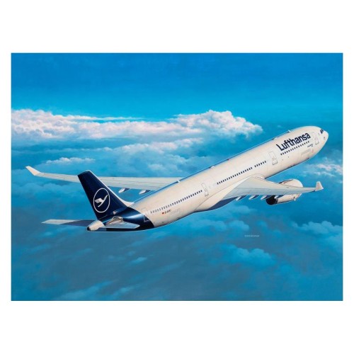 Збірна модель літака Збірна модель-копія Revell Літак Airbus A330-300 Lufthansa рівень 4 масштаб 1:144 1:144