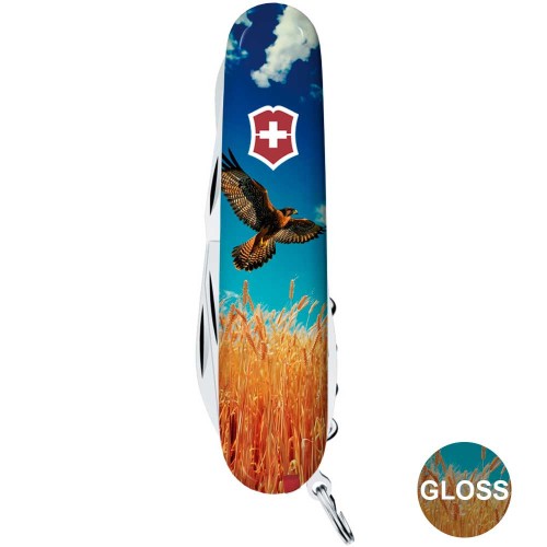 Швейцарский складной нож 91мм Victorinox CLIMBER UKRAINE 1.3703.7.T3230pw