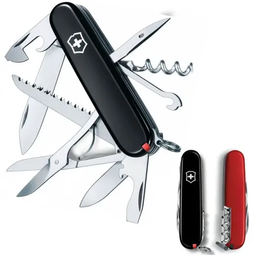 Складаний ніж Victorinox HUNTSMAN UKRAINE чорно-червоний 1.3713.3.1