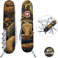Складаний ніж Victorinox HUNTSMAN ZODIAC Дерев'яна змія 1.3713.3.Z4280pk