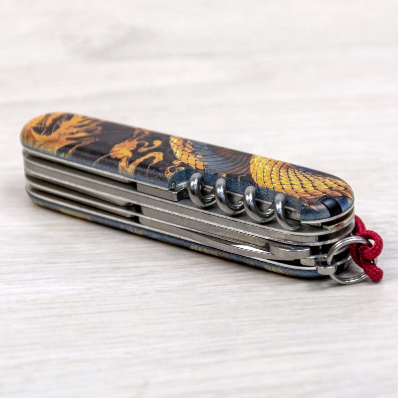 Складаний ніж Victorinox HUNTSMAN ZODIAC Дерев'яна змія 1.3713.3.Z4280pk