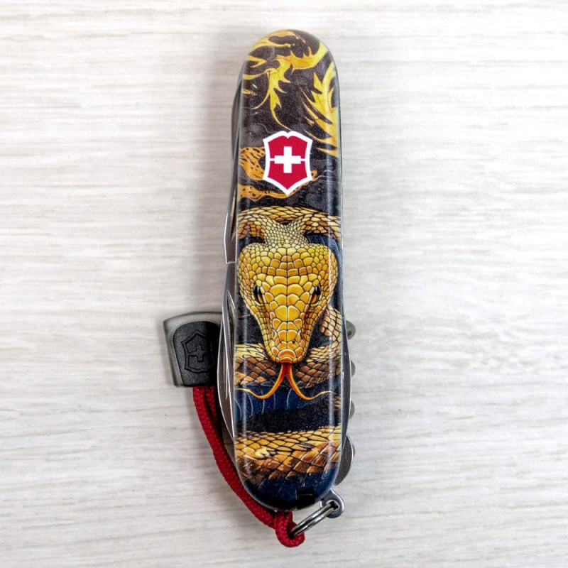 Складаний ніж Victorinox HUNTSMAN ZODIAC Дерев'яна змія 1.3713.3.Z4280pk
