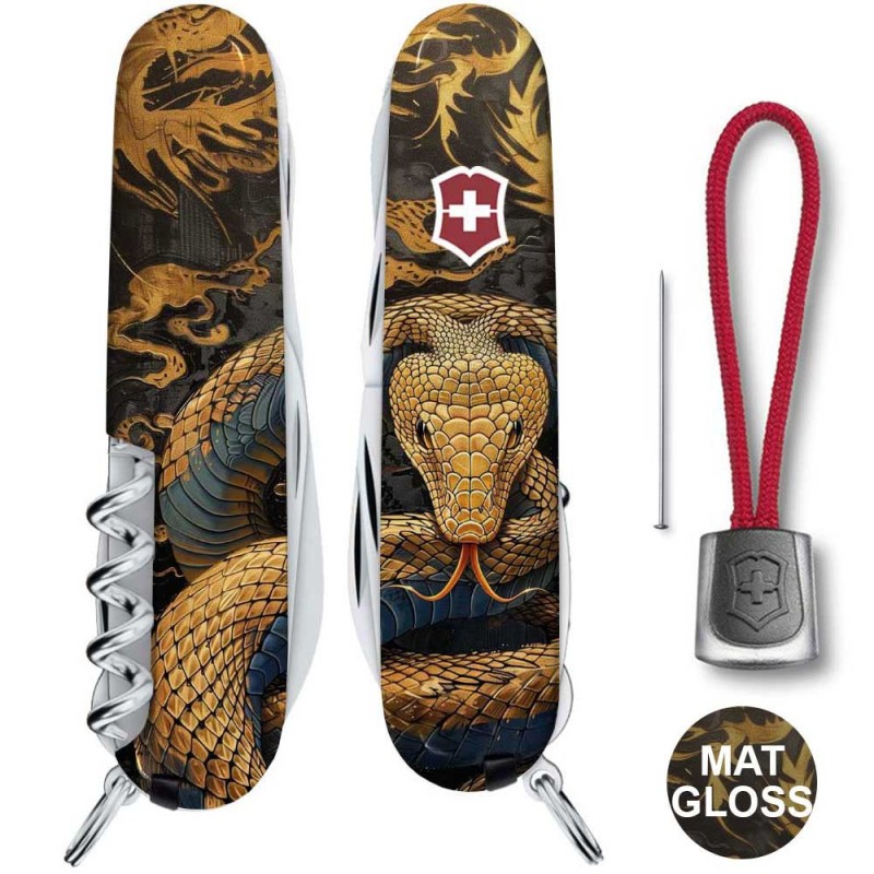 Складаний ніж Victorinox HUNTSMAN ZODIAC Дерев'яна змія 1.3713.3.Z4280pk