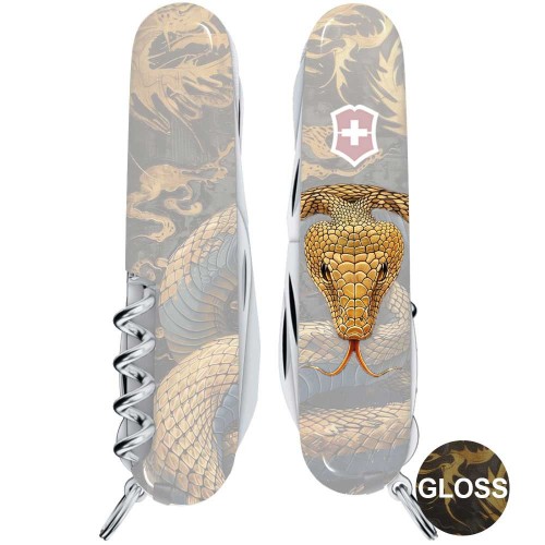 Складаний ніж Victorinox HUNTSMAN ZODIAC Дерев'яна змія 1.3713.3.Z4280pk