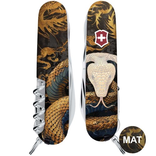 Складаний ніж Victorinox HUNTSMAN ZODIAC Дерев'яна змія 1.3713.3.Z4280pk