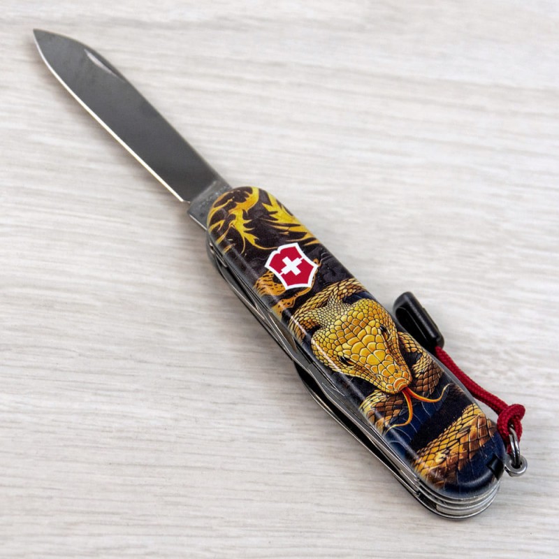 Складаний ніж Victorinox HUNTSMAN ZODIAC Дерев'яна змія 1.3713.3.Z4280pk
