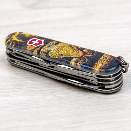 Складаний ніж Victorinox HUNTSMAN ZODIAC Дерев'яна змія 1.3713.3.Z4280pk