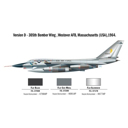 Збірна модель літака Збірна модель 1:72 Літак B-58 Hustler Italeri 1142 1:72