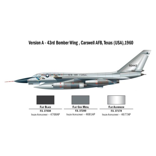 Збірна модель літака Збірна модель 1:72 Літак B-58 Hustler Italeri 1142 1:72