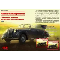 Збірна модель 1:35 Німецький легковий автомобіль Адмірал Кабріолет з фігурами (Друга світова війна) ICM 35471