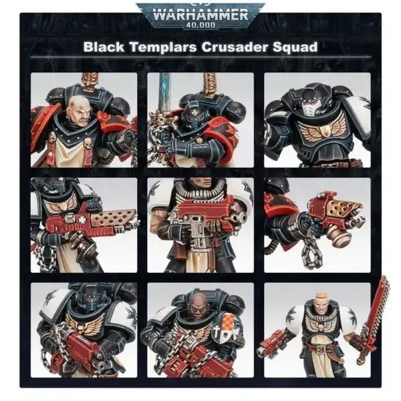 Набір мініатюр WARHAMMER 40000: BLACK TEMPLARS - PRIMARIS CRUSADER SQUAD