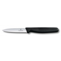 Ніж для чищення овочів Victorinox STANDARD 8см хвил чорн 5.3033