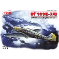 Сборная модель 1:72 немецкий истребитель-бомбардировщик Мессершмитт Bf 109E-7:B ICM 72135