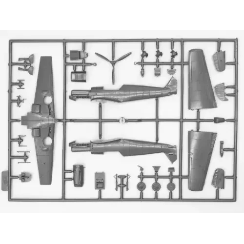 Збірна модель літака Збірна модель 1:72 німецький винищувач-бомбардувальник Messerschmitt Bf 109E-7:B ICM 72135 1:72