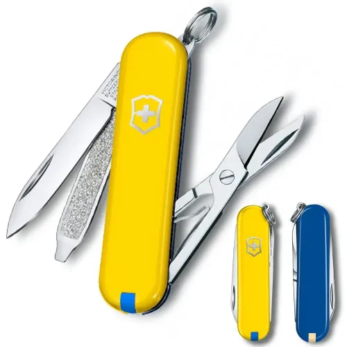 Складаний ніж Victorinox CLASSIC SD UKRAINE жовто-синій 0.6223.8G.2