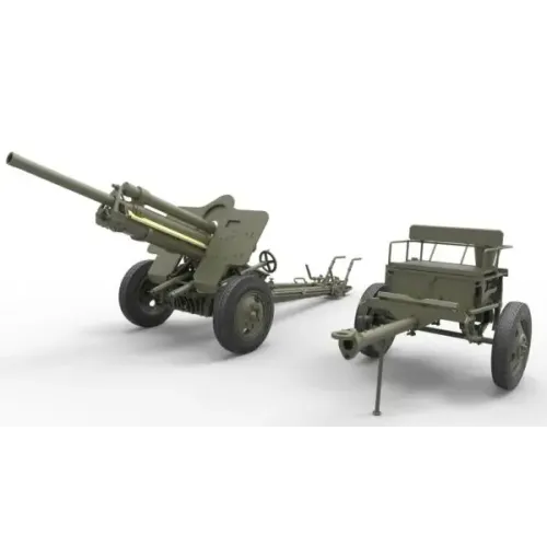 76-мм пушка УСВ-БР, образца 1941г. с артиллерийским передком и расчетом 1:35