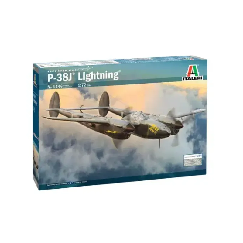 Сборная модель самолета Cборная модель 1:72 Самолет P-38J Lightning Италери 1446 1:72