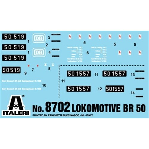 Збірна модель 1:87 Німецький Lokomotive BR50 Italeri 8702