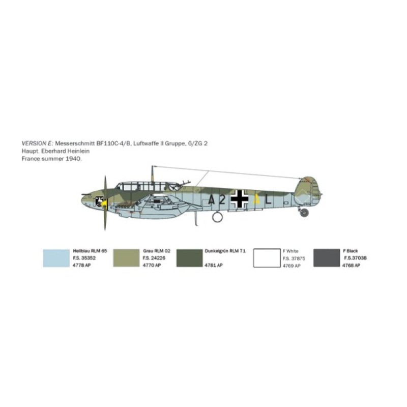 Сборная модель самолета Cборная модель 1:72 Самолет BF-110 C ZERSTORER Италери 0049 1:72