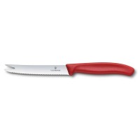 Ніж для сиру і ковбаси Victorinox SWISS CLASSIC 11см хвил червон 6.7861