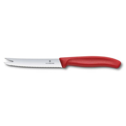 Ніж для сиру і ковбаси Victorinox SWISS CLASSIC 11см хвил червон 6.7861
